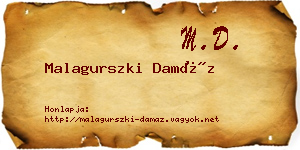 Malagurszki Damáz névjegykártya